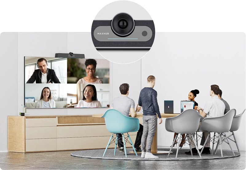 Camera trực tuyến Maxhub UC S15  cung cấp khả năng thu phóng kỹ thuật số 5x và chất lượng 4K Ultra HD